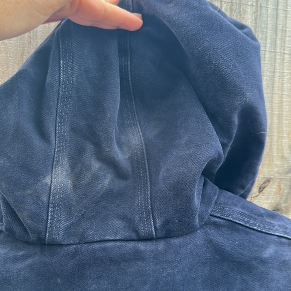 Vintage Carhartt J130 Y2K 2004 Hooded Canvas Grunge Weathered Jacket Large - Picture 10 of 10